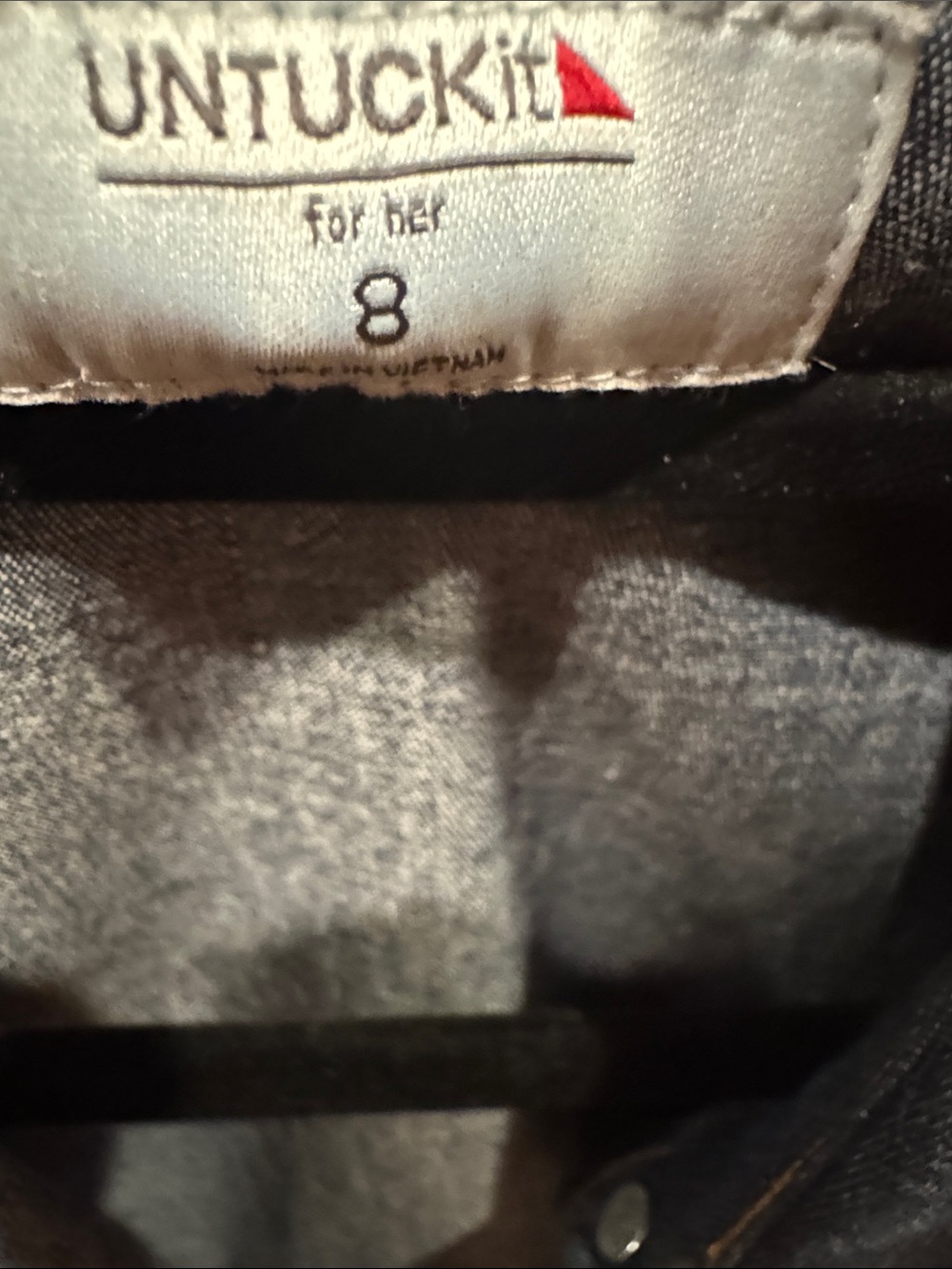 UNTUCKit Dark Blue Denim Button-Front Women’s Jean Dress - Picture 2 of 9